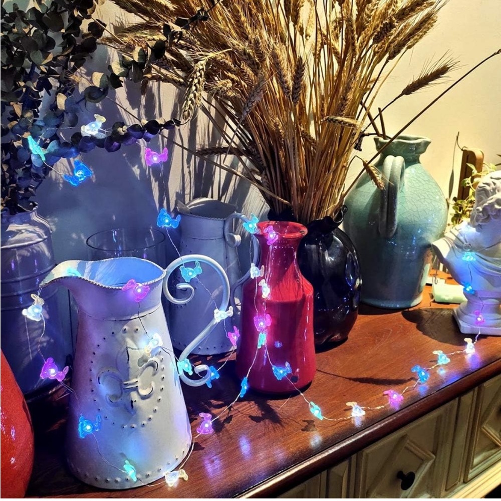 NIB Easter Decorations Rabbit String Lights, - Picture 3 of 7